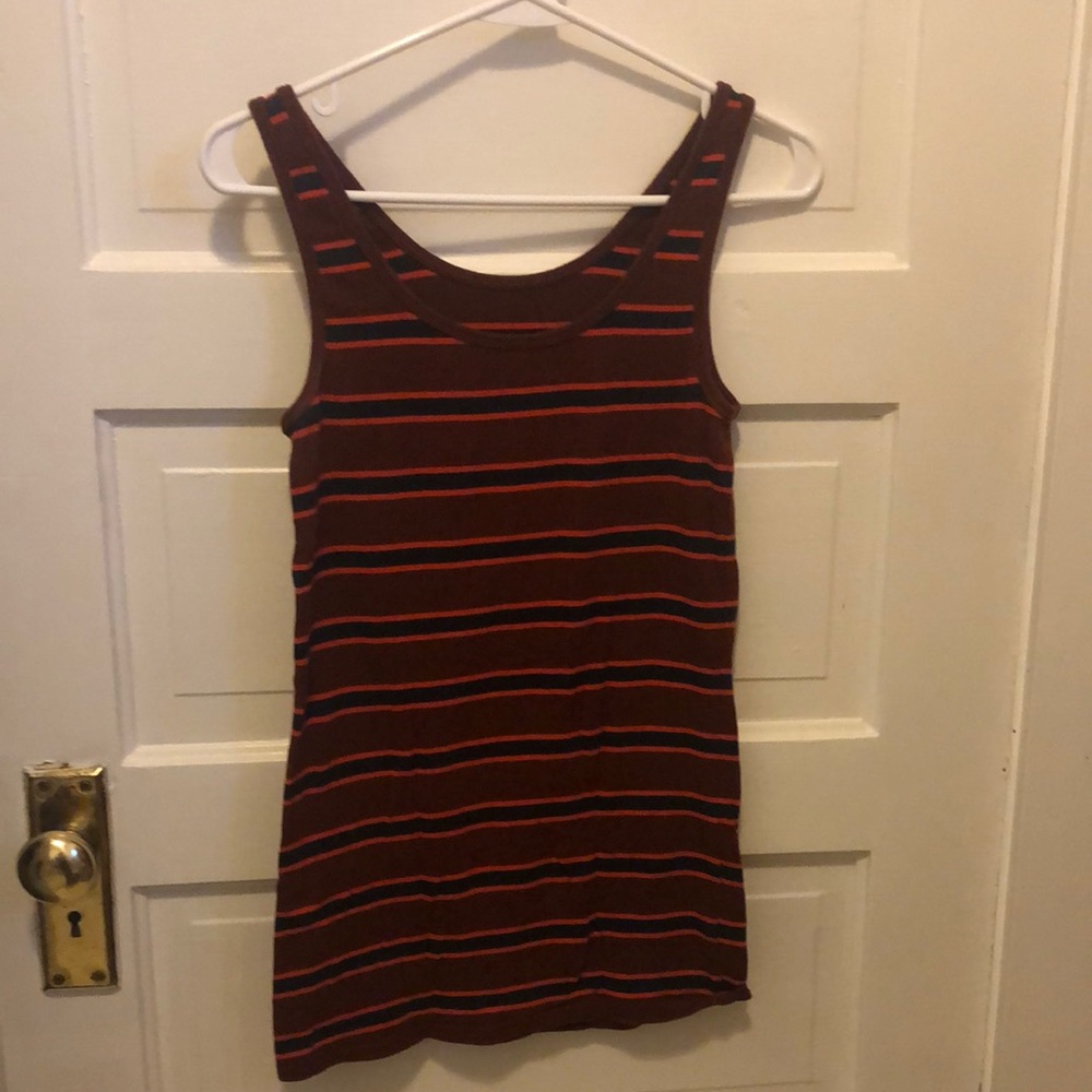 Orange, rust and blue. A New Day tank top. Size large. Gently used.